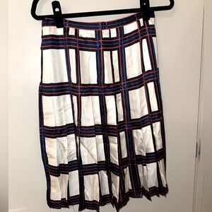 Tory Burch - zipped stripped skirt - size 8